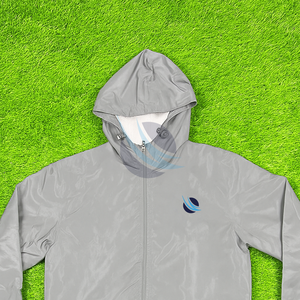 Veste de pluie streetwear à design de logo personnalisé pour hommes veste coupe-vent résistante à la pluie et à l'eau veste d'extérieur légère pour hommes - Product Image 2