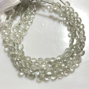 Alta calidad 4-4,5 MM verde amatista facetada pequeña forma de corazón Briolette cuentas de piedras preciosas suministro al por mayor - Product Image 2