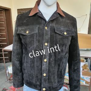 Customized Design <b>Suede</b> Leather <b>Jacket</b> Manufacturers From Sialkot Pakistan /Fashion Leather <b>Jackets</b> <b>for</b> <b>Men</b> /winter Leather Jack - Product Image 5