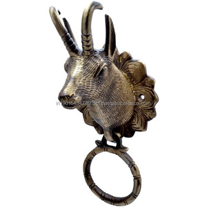 Eindeer-alcachofa de puerta de latón, producto forjado artesanal, fabricante de manijas de puerta de hierro forjado - Product Image 1