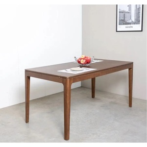 Viet Nam naturel moderne brun 160 bois d'hévéa naturel portable Viet Nam HOBRO 301 Table à manger pour la maison - Product Image 3