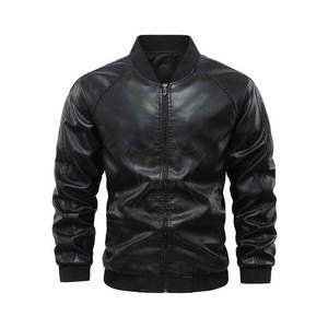 Chaqueta de Cuero 100% Cuero, Chaqueta de Cuero Bomber Personalizada, Chaquetas de Cuero Sólido para Hombre, MOQ Bajo, Alta Calidad - Product Image 1