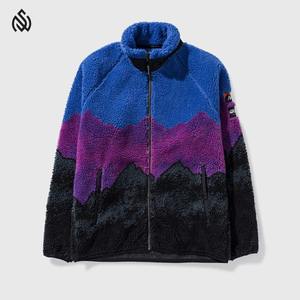 Zip up <b>Men's</b> <b>Sherpa</b> <b>Jacket</b> Fleece Customized Solid Color Embroidery Fashionable winter <b>jacket</b> - Product Image 4