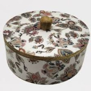 Les plus exigeants en métal de qualité supérieure de haute qualité plaqué or forme ronde Chapati et conteneur de stockage des aliments fournitures de cuisine - Product Image 2