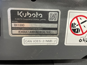 Tractor KUBOTA BX1880 USADO - Product Image 6