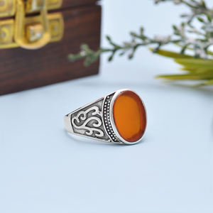 Hermoso anillo de Plata de Ley 925 con piedras preciosas de cornalina regalo de joyería de alta calidad para su anillo fino joyería al por mayor - Product Image 2