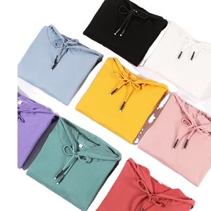 Vente en gros 21 couleurs printemps automne polaire OEM logo personnalisé logo hommes unisexe solide pull uni personnalisé sweats à capuche pas cher - Product Image 2