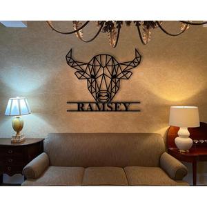 ป้ายตกแต่งผนังลายควายดำ/ขาว ขนาด 12x12/24x24 นิ้ว - Product Image 1