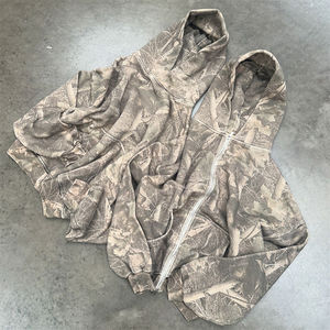 Sportish Impex Custom Streetwear Oversized Zip Up <b>Hoodie</b> All Over Print Digital Sublimation Boxy Camo <b>Men</b> - Product Image 5