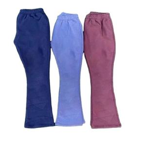 Survêtement hommes High Street Flare bas lavé pantalons longs et pull à capuche épais et chaud 100% coton Outwear survêtements - Product Image 6