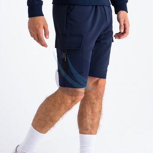 2025 nueva llegada personalizada hombres gimnasio Sudadera con capucha conjunto algodón Jogging ropa deportiva 2 piezas pantalones cortos chándal tamaño impreso de talla grande Casual - Product Image 5