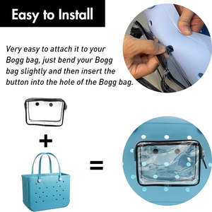 Custom Clear Zipper Insert Pouch Organizer Compatible with Bogg <b>Bag</b> EVA Beach Tote Cosmetic Storage <b>Bag</b> for Pool Travel - Product Image 5