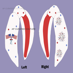 ที่คาดผมแบบ4th สำหรับวันของสะสมวันชาติพร้อมดาวสีแดงสีน้ำเงินประดับด้วยลูกปัดเครื่องประดับผมแบบผูกปมสำหรับข้อเสนอพิเศษ - Product Image 6