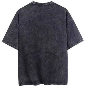 RINGER, venta al por mayor, fabricante de ropa, camisetas de gran tamaño lavadas con ácido para hombre, Camiseta con cuello redondo para hombre - Product Image 2