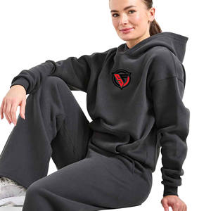 Femmes décontracté surdimensionné pull à capuche hiver chaud poids lourd personnalisé sweats avant Streetwear confortable imprimé - Product Image 3