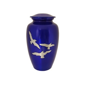 Fournitures funéraires Urne en aluminium et cobalt de couleur bleue pour cendres humaines Grossiste et fournisseurs d'urnes en métal - Product Image 6