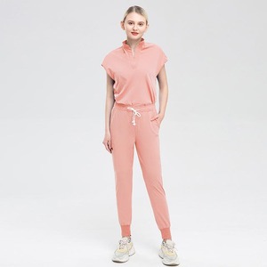 ชุดยูนิฟอร์มพยาบาลผ้าถักผสมสแปนเด็กซ์/โพลีเอสเตอร์สำหรับผู้หญิง ขายส่ง ป้องกันรอยยับ ยืดหยุ่น ตรวจจับเข็มได้ เหมาะสำหรับงานโรงพยาบาล - Product Image 4