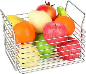 Fabrication de panier à fruits en métal ustensiles de cuisine décoratif de luxe classique plateau de Table fantaisie panier à fruits en métal à bas prix - Product Image 1