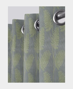 Rideaux prêts à poser décoratifs pour la maison, design floral moderne, imprimé vert Smart951, 100% polyester, occultation totale de la lumière Neelkamal - Product Image 3