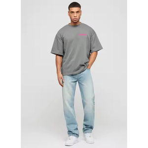 Nouvel Arrivage T-shirt Homme Coupe Droite 100% Coton Imprimé Logo Avant Écologique Respirant Prêt pour l'Été - Product Image 2