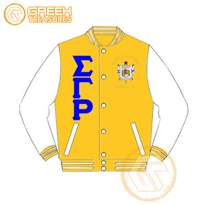 Personalizado Sigma Gamma Rho satén bordado acolchado impermeable Varsity chaqueta hermandad de Mujeres de alta calidad transpirable ropa griega - Product Image 1