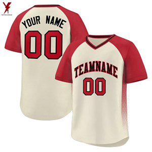 Maillot de baseball personnalisé de haute qualité avec col en V et manches courtes conception de chemise à boutons d'impression personnalisée quantité minimale de commande bas - Product Image 4