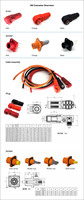 Connecteur Amphenol Radlock HV SurLok Plus IP67 étanche DC 120A mâle/femelle, câble d'alimentation PA66