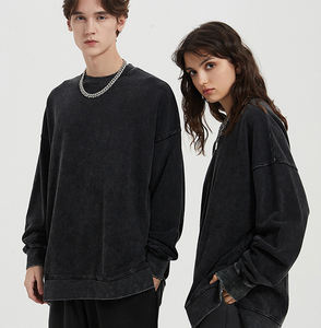 Alta calidad Street Custom 100 algodón cuello redondo Oversize Wash Mens sudadera al por mayor sudaderas con capucha - Product Image 2