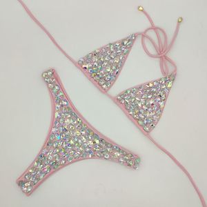 Bikini Sexy con Lentejuelas y Diamantes para Mujer, Traje de Baño de Lujo, Brillante con Cristales de Estrás, Conjunto de 2 Piezas para Fiesta en Club Nocturno, Personalizado - Product Image 3