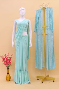 สาริดีไซเนอร์สําเร็จรูปผลิตในอินเดียในราคาขายส่งเพื่อจําหน่ายออนไลน์ - Product Image 5