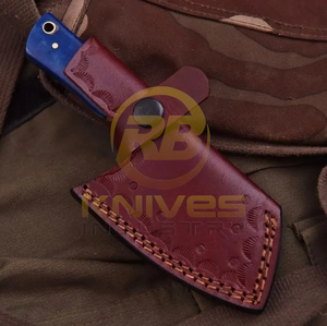 Cuchillo de Caza de Acero de Damasco Forjado a Mano, Hoja Fija de Espiga Completa, Cuchillo para Caza y Camping al Aire Libre con Mango de Hueso, Personalizable OEM - Product Image 5