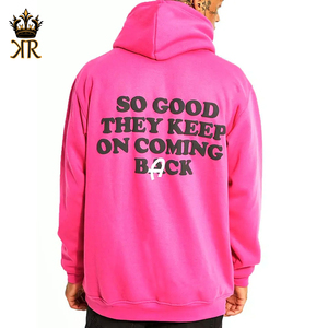 <b>Men's</b> Core <b>Hoodie</b> 100% Cotton <b>Pink</b> Light Weight Insulated Comfortable Regular Fit for Winter Everyday Wear - Product Image 2