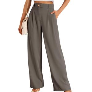 Pantalones de vestir para reuniones de negocios de talla grande con diseño personalizado al por mayor para mujer estilo frontal transpirable y plano superventas - Product Image 1