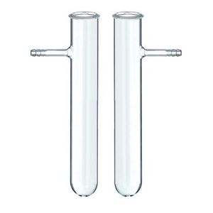 Verre borosilicaté pour tube à essai avec bras latéral 200 x 25 mm, bouchon en liège - Product Image 1