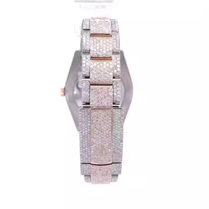 Relojes de pulsera antiguos Iced estilo mecánico automático Moissanite diamante Acero inoxidable cuarzo joyería de moda para aniversario - Product Image 5