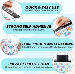 Bolsas de Poliéster para Envíos, 25x33cm, Autoadhesivas, Impermeables, Resistentes a Desgarros, Duraderas, Biodegradables, Ligeras, Color Arcoíris - Product Image 5