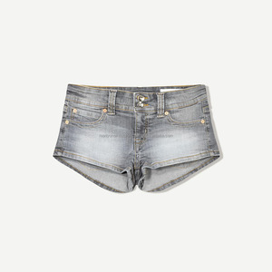 กางเกงขาสั้นผ้ายีนส์ขาสั้นสำหรับผู้หญิงกางเกงขาสั้นทรงเอแบบปรับแต่งได้สำหรับฤดูร้อน - Product Image 4