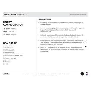 Meilleure offre sur la boîte de collection de basket-ball Panini Court Kings 2024-25, scellée en usine, au prix de gros - Product Image 5