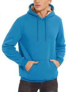 Vêtements pour hommes, sweat à capuche d'usine, sweats à capuche en coton mélangé noir vierge, sweats à capuche surdimensionnés pour hommes - Product Image 2