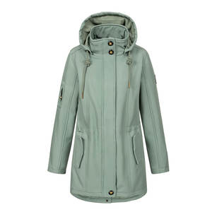 Chaqueta Softshell Ecológica de Invierno para Mujer, 100% Poliéster y Mezcla de Algodón, Ligera, Resistente al Viento, Cómoda y Transpirable - Product Image 3