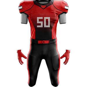 Conjunto de uniforme de fútbol americano, camiseta de malla transpirable, pantalones acolchados, ropa deportiva para entrenamiento y juego. - Product Image 2