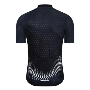 Maillot de Ciclismo DEZE de Manga Corta para Hombre, con Franjas Reflectantes de Alta Calidad, Secado Rápido, Transpirable, con Diseño de Puntos Blancos y Negros, para Ciclismo de Montaña y Desplazamientos Diarios - Product Image 3