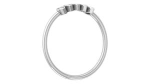 Bague de fiançailles et de mariage en or blanc massif 14 carats, style vintage, avec diamant taille poire cultivé en laboratoire, alliance éternité, bijoux de mode - Product Image 4