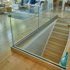 Prima Reling En Leuning Trap Met Glazen Leuningen Houder Stalen Ontwerpen Voor Balkon Veranda - Product Image 5