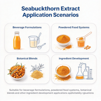Extrait de fruit d'argousier en poudre 10:1 20:1 Hippophae Rhamnoides Flavonoïdes Ink Tide Biotech
