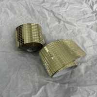 Noël luxe brillant or carré verre miroirs mosaïque carreaux autocollants pour artisanat bricolage décoration intérieure Disco boules carreaux
