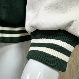 <span class=keywords><strong>Giacca</strong></span> Casual da Uomo <span class=keywords><strong>di</strong></span> Alta Qualità con Ricami Personalizzati, <span class=keywords><strong>Giacca</strong></span> a Vento in <span class=keywords><strong>Pelle</strong></span>, Streetwear, <span class=keywords><strong>Giacca</strong></span> Baseball Varsity Bomber - Product Image 5