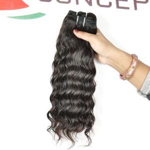 Vente en gros d'extensions de cheveux 100% naturels noirs vierges indiens temple ondulés styles afro curl faisceaux de couleur noire pour les femmes - Product Image 5