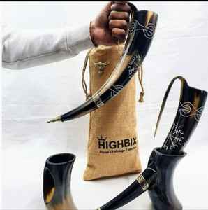 Cuerno Vikingo para Beber con Soporte, Hecho a Mano, Imitación Antigua, Forma Natural, Duradero, Decoración y Regalo para Bodas - Product Image 5