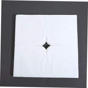 Disposable Massage Headrest <b>Pads</b> Fitted Non-woven Fabric Round Washcloth White - Product Image 6